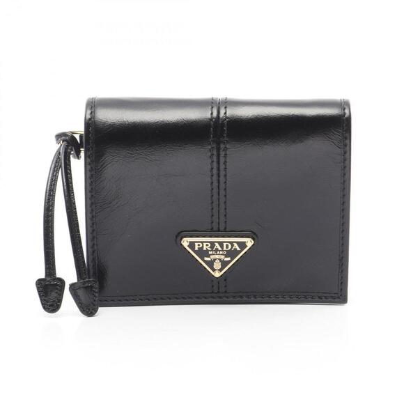 PRADA Black Leather 2C Wallet - Picture 1 of 7